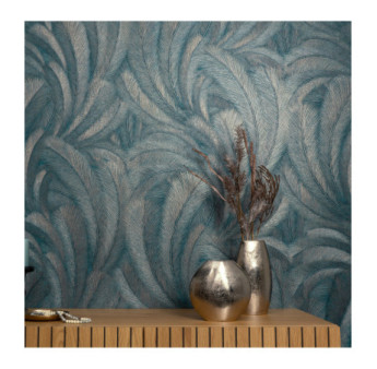 Papier Peint ERISMANN Collection ELYSIUM 10476-19 Bleu petrol