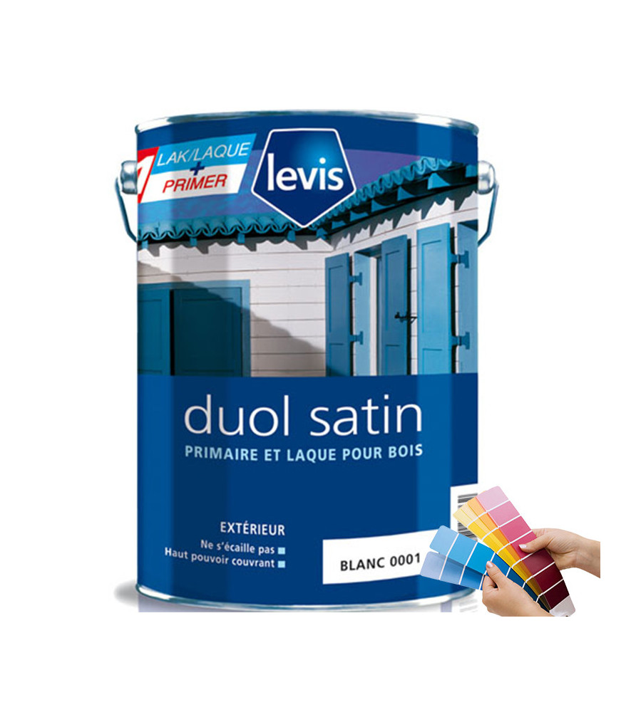 Peinture LEVIS Duol satin blanc 1L Peinture LEVIS Duol satin blanc 1L