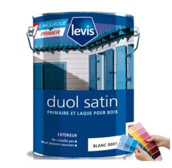 Peinture LEVIS Duol satin blanc 1L