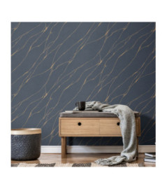 Papier Peint ERISMANN Collection OPUS 10440-08 Bleu cuivre