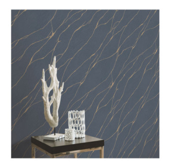 Papier Peint ERISMANN Collection OPUS 10440-08 Bleu cuivre