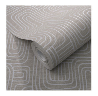 Papier Peint ERISMANN Collection OPUS 10461-11 Taupe