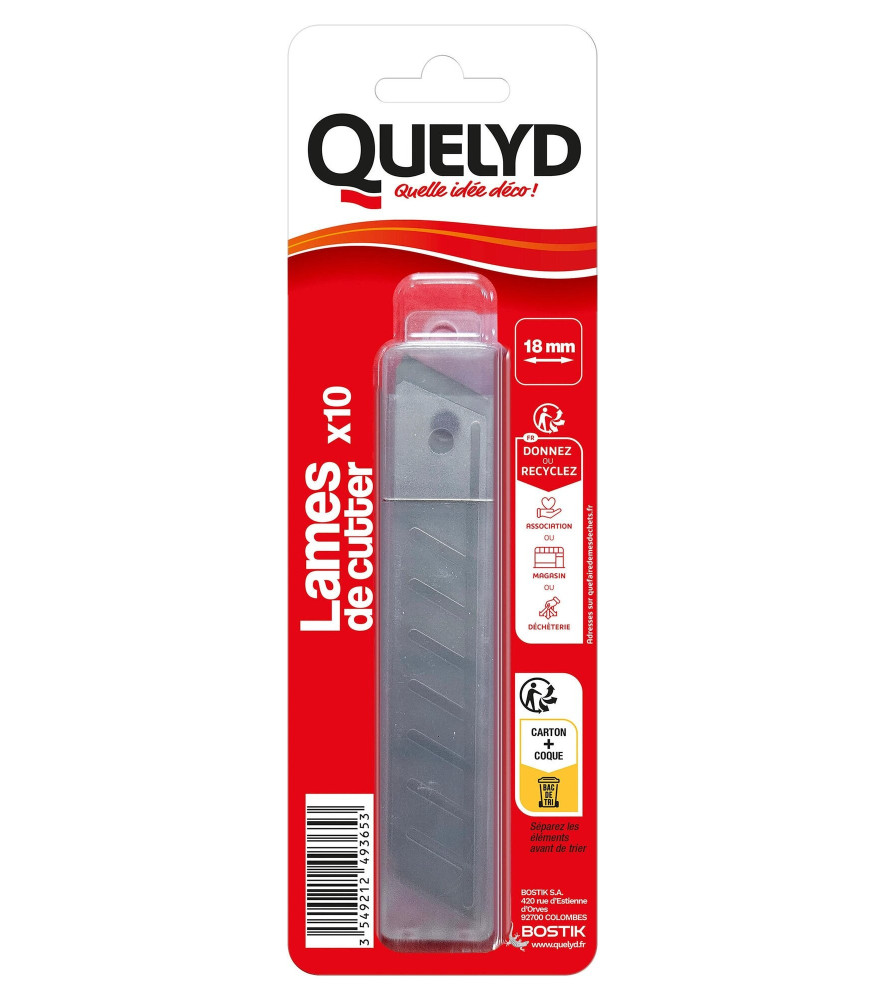 Recharge lame de cutter QUELYD x10 Recharge lame de cutter QUELYD x10