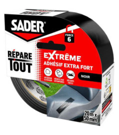 Adhésif SADER Répar'Tout Extrême noir 20mx50mm
