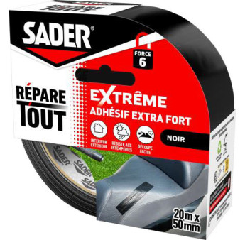 Adhésif SADER Répar'Tout Extrême noir 20mx50mm