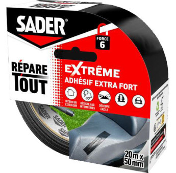 Adhésif SADER Répar'Tout Extrême transparent 20mx50mm