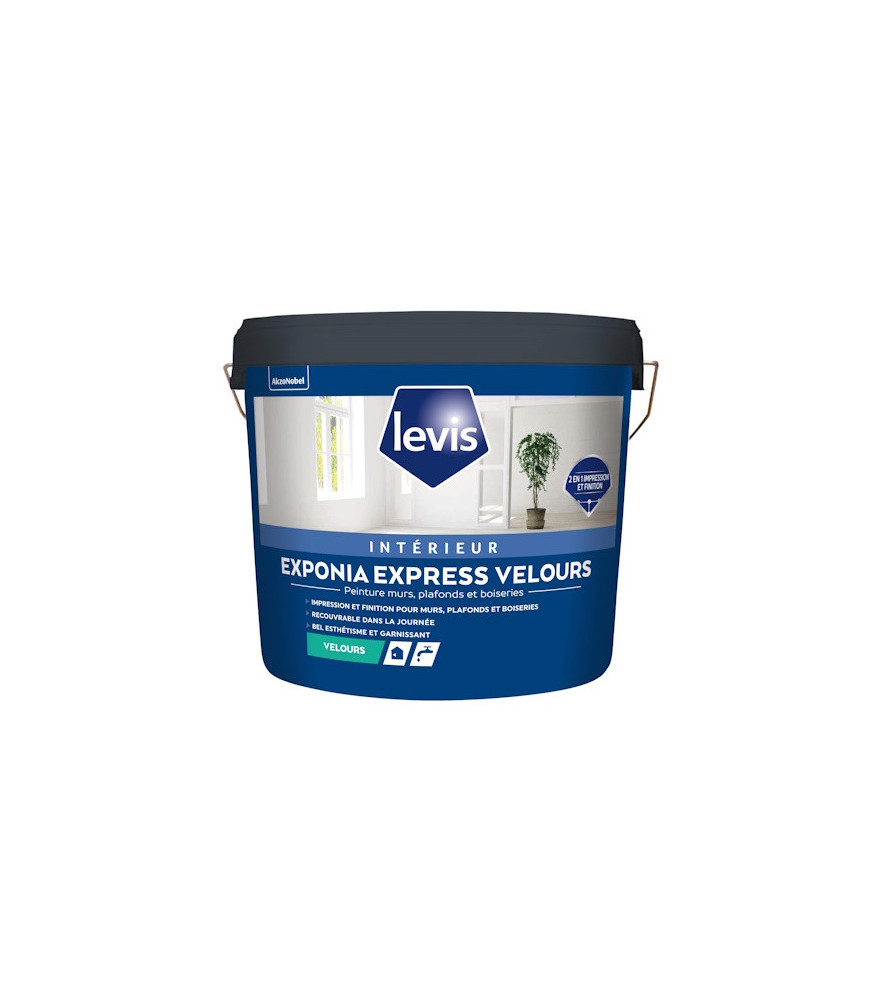 Peinture LEVIS Exponia Express Velours blanc 1L Peinture LEVIS Exponia Express Velours blanc 1L