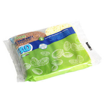 Lot de 2 éponges PAD récurrantes non rayantes aux noyaux de fruits