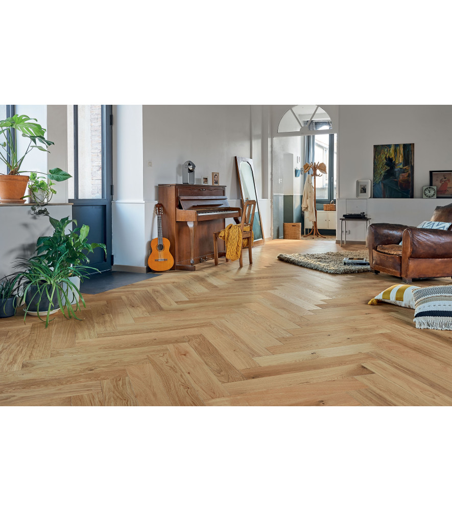 Parquet PANAGET Bâton Rompu 139 R/L Chêne Authentique Topaze
