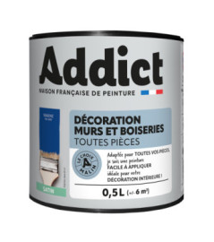 Peinture ADDICT Déco.M&Bois satin marine 0,5L