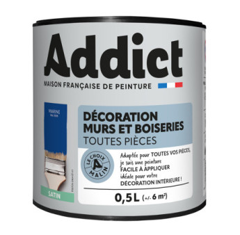Peinture ADDICT Déco.M&Bois satin marine 0,5L
