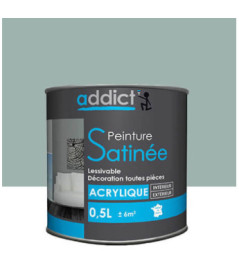 Peinture ADDICT acrylique satin pluie d'été 0,5L