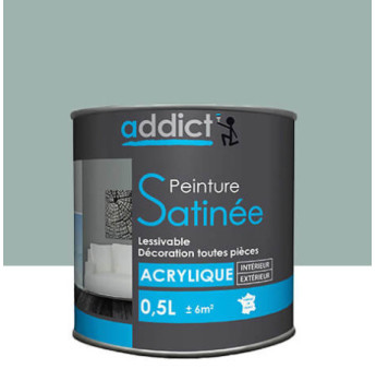 Peinture ADDICT acrylique satin pluie d'été 0,5L