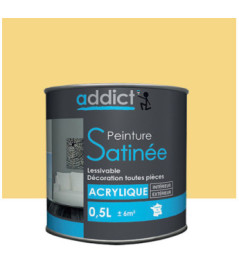 Peinture ADDICT acrylique satin vanille 0,5L