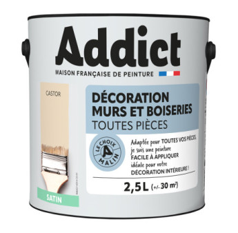 Peinture ADDICT Déco.M&Bois satin castor 2,5L