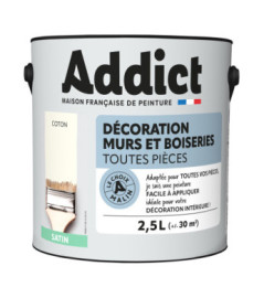 Peinture ADDICT Déco.M&Bois satin coton 2,5L