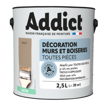 Peinture ADDICT Déco.M&Bois satin galet 2,5L