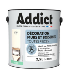 Peinture ADDICT Déco.M&Bois satin ivoire 2,5L