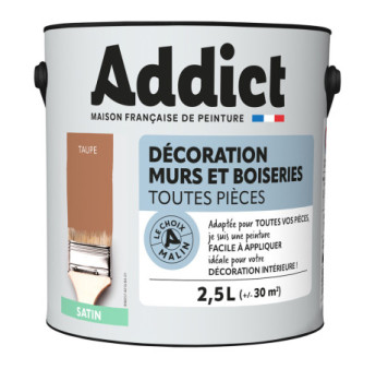 Peinture ADDICT Déco.M&Bois satin taupe 2,5L