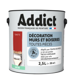 Peinture ADDICT Déco.M&Bois satin tomette 2,5L