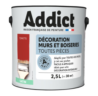 Peinture ADDICT Déco.M&Bois satin tomette 2,5L