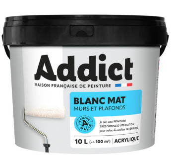 Peinture ADDICT acrylique Mat Murs et Plafonds 10L