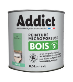 Peinture bois ADDICT glycéro satin vert provence 0,5L