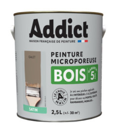 Peinture bois ADDICT glycéro satin galet 2,5L
