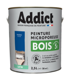 Peinture bois ADDICT glycéro satin marine RAL 5005 2,5L
