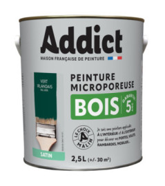 Peinture bois ADDICT glycéro satin vert irlandais RAL 6005 2,5L