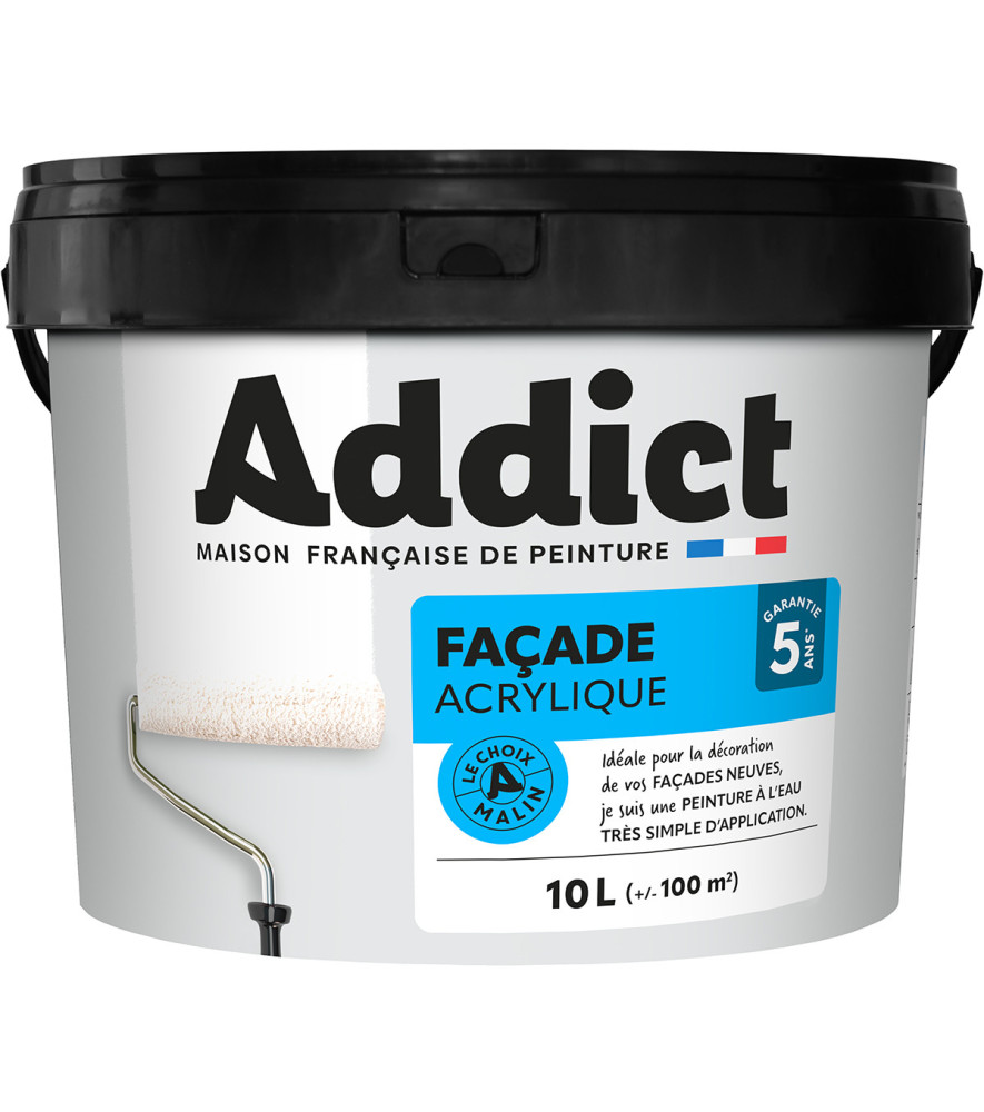 Peinture façade ADDICT acrylique blanc 10L Peinture façade ADDICT acrylique blanc 10L