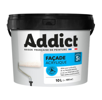 Peinture façade ADDICT acrylique blanc 10L