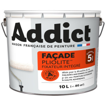 Peinture façade ADDICT 100% pliolite blanc 10L