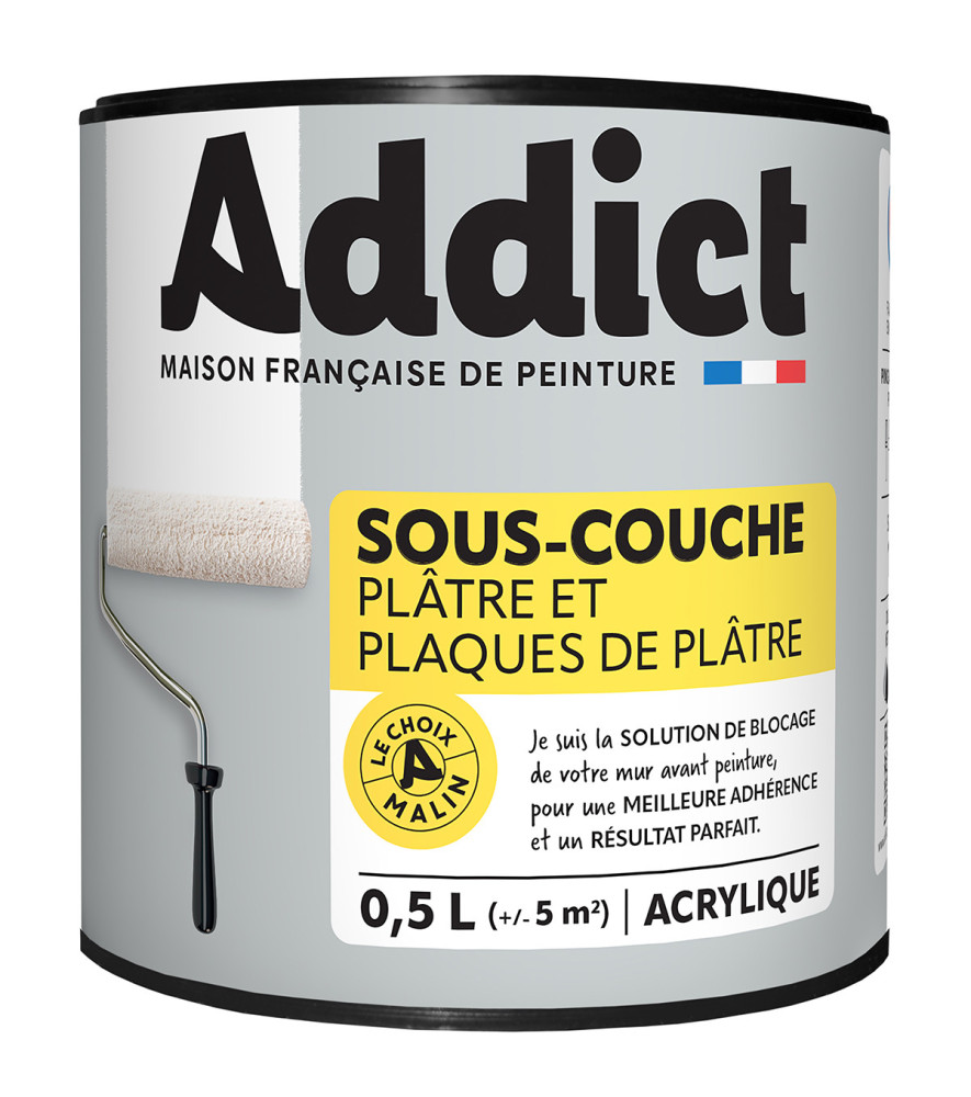 Sous-couche ADDICT acrylique blanc 0,5L Sous-couche ADDICT acrylique blanc 0,5L