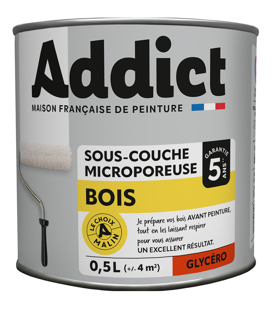 Sous-couche ADDICT bois blanc 0,5L Sous-couche ADDICT bois blanc 0,5L