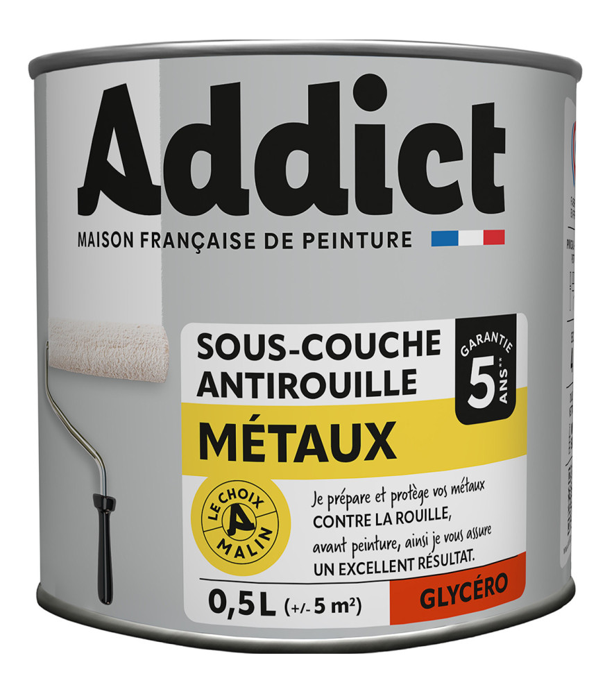 Sous-couche ADDICT métaux blanc 0,5L Sous-couche ADDICT métaux blanc 0,5L