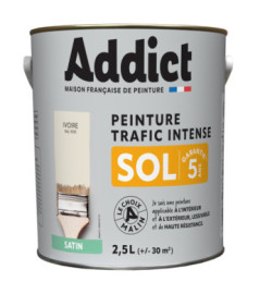 Peinture sol ADDICT glycéro satin pierre-ivoire RAL 9001 2,5L
