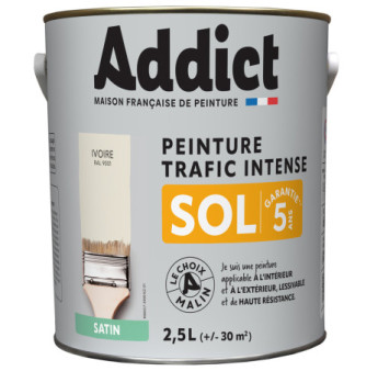 Peinture sol ADDICT glycéro satin pierre-ivoire RAL 9001 2,5L