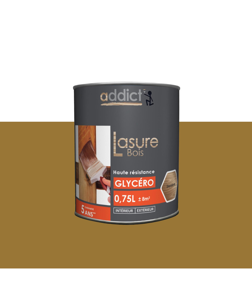 Lasure bois ADDICT glycéro chêne 0,75L Lasure bois ADDICT glycéro chêne 0,75L