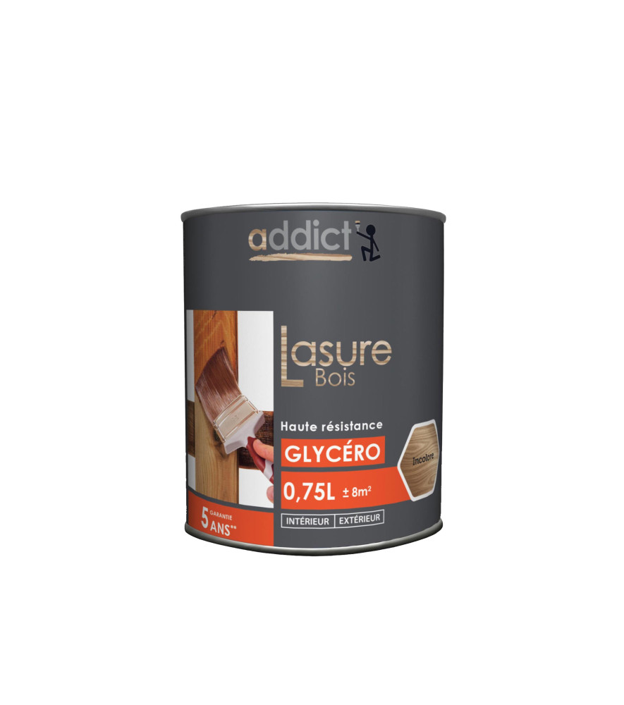 Lasure bois ADDICT glycéro incolore 0,75L Lasure bois ADDICT glycéro incolore 0,75L