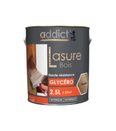 Lasure bois ADDICT glycéro incolore 2,5L