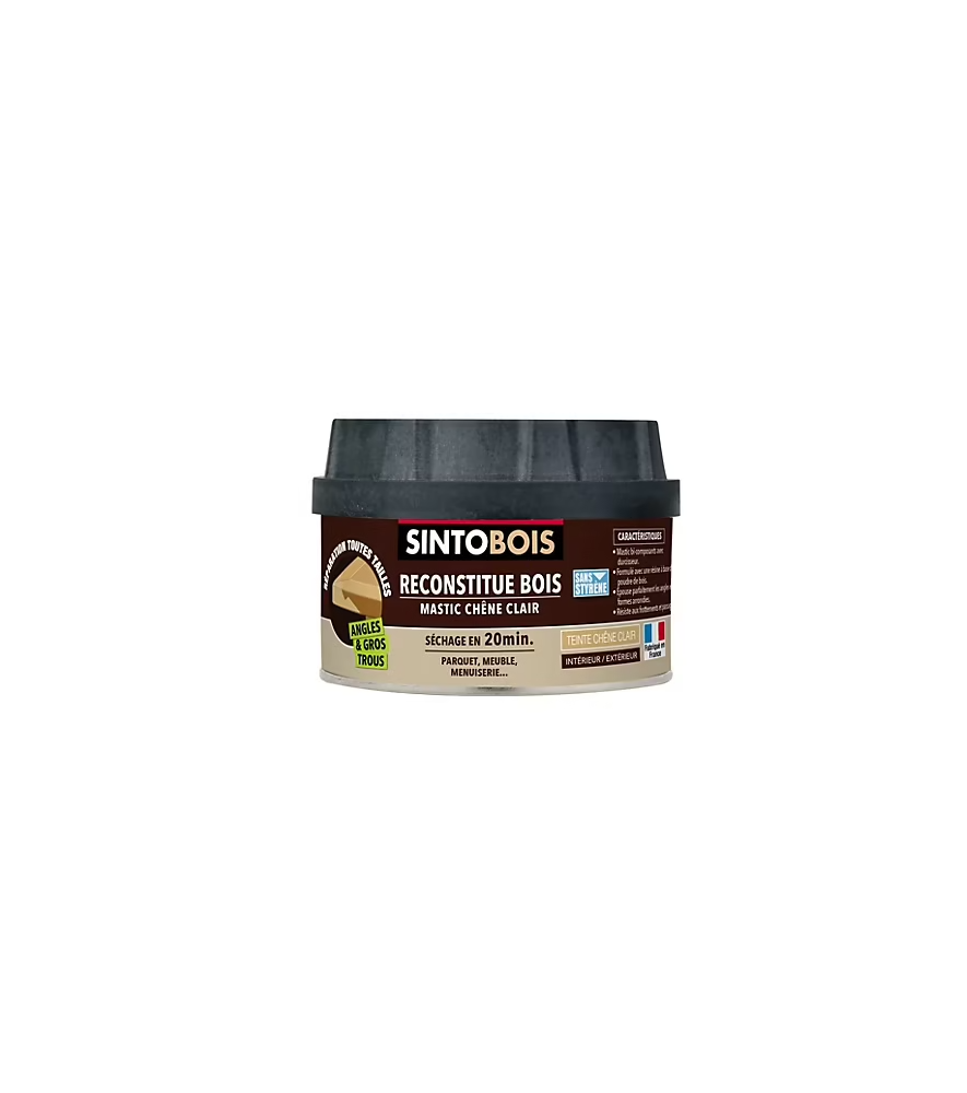 Mastic SINTOBOIS chêne clair 190g+8g Mastic SINTOBOIS chêne clair 190g+8g