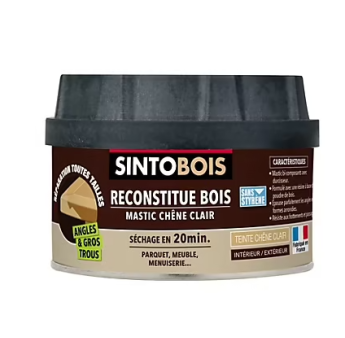 Mastic SINTOBOIS chêne clair 190g+8g