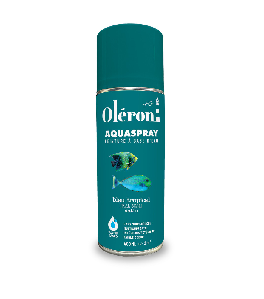 Aérosol TECHNIMA Aquaspray Oléron bleu tropical satiné 400ml Aérosol TECHNIMA Aquaspray Oléron bleu tropical satiné 400ml