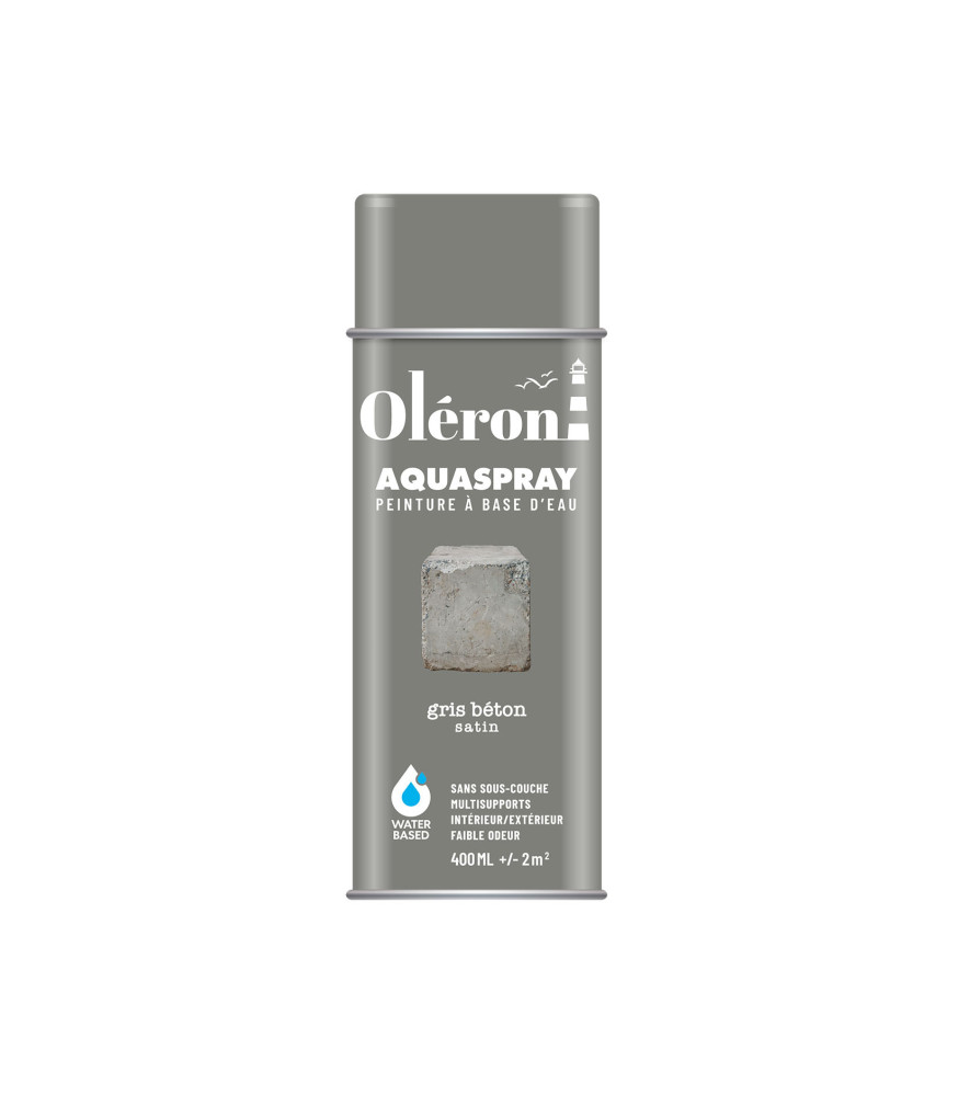 Aérosol TECHNIMA Aquaspray Oléron gris béton satiné 400ml Aérosol TECHNIMA Aquaspray Oléron gris béton satiné 400ml