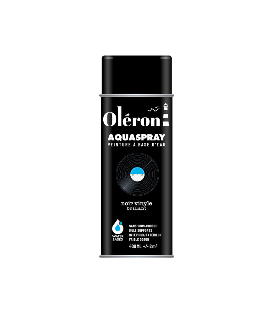 Aérosol TECHNIMA Aquaspray Oléron brillant noir vinyle 400ml Aérosol TECHNIMA Aquaspray Oléron brillant noir vinyle 400ml
