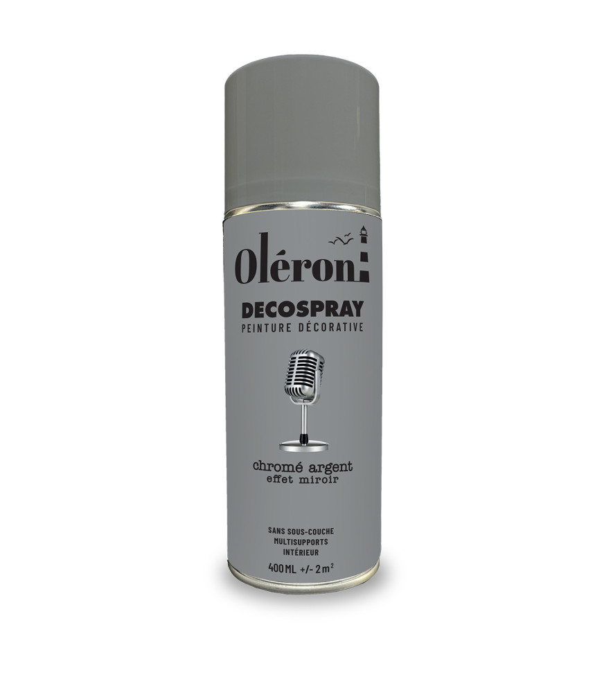 Aérosol TECHNIMA Décospray chromé argent 400ml Aérosol TECHNIMA Décospray chromé argent 400ml