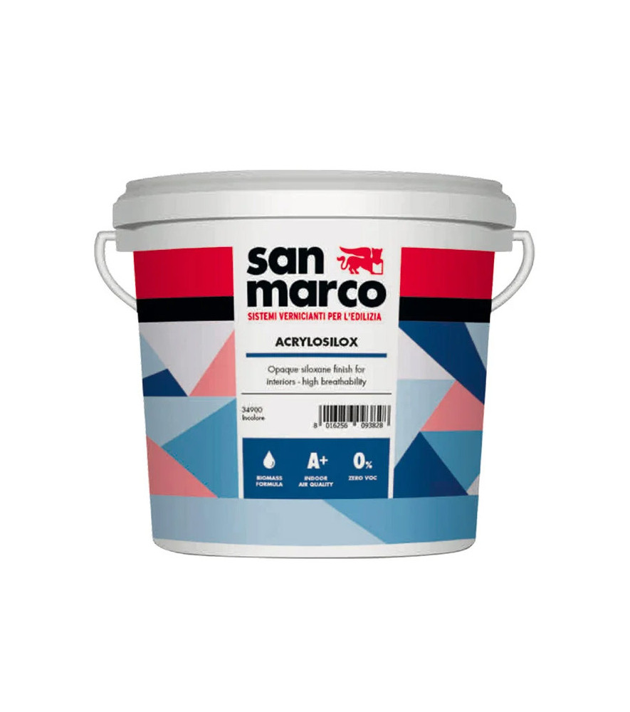 Peinture SAN MARCO Acrylosilox blanc 12L Peinture SAN MARCO Acrylosilox blanc 12L