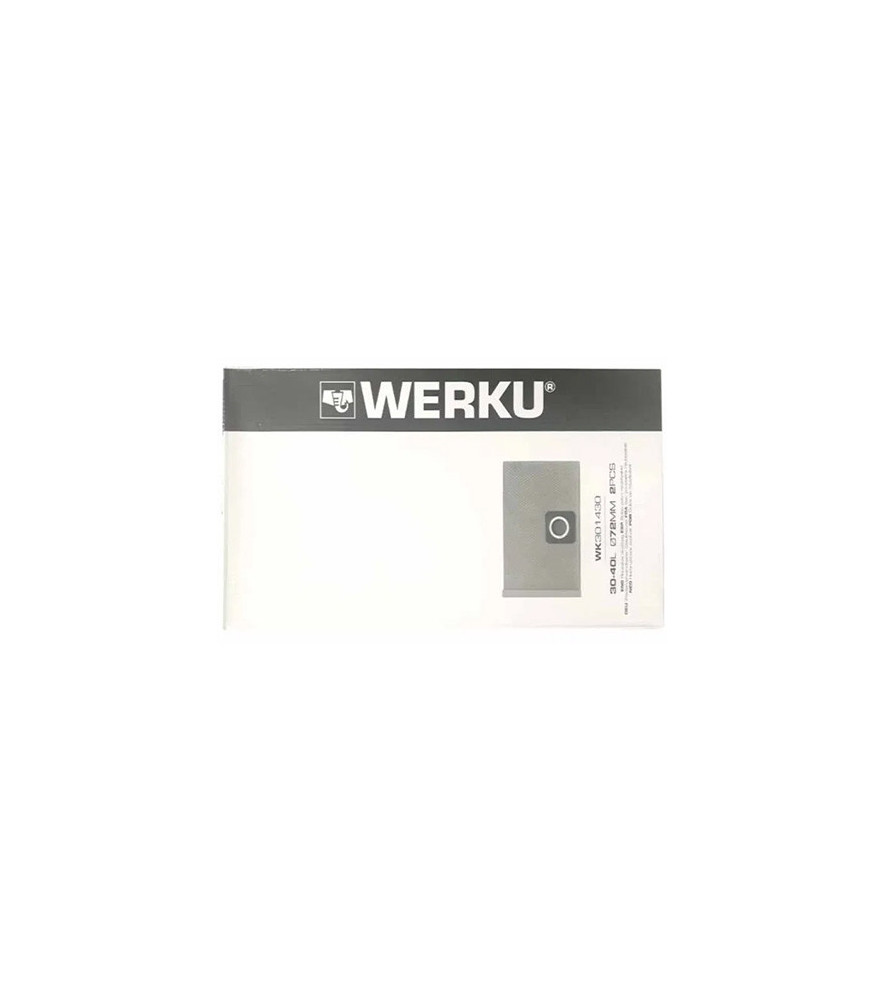 Sac Poussière Aspirateur x2 WERKU 20-30L Sac Poussière Aspirateur x2 WERKU 20-30L