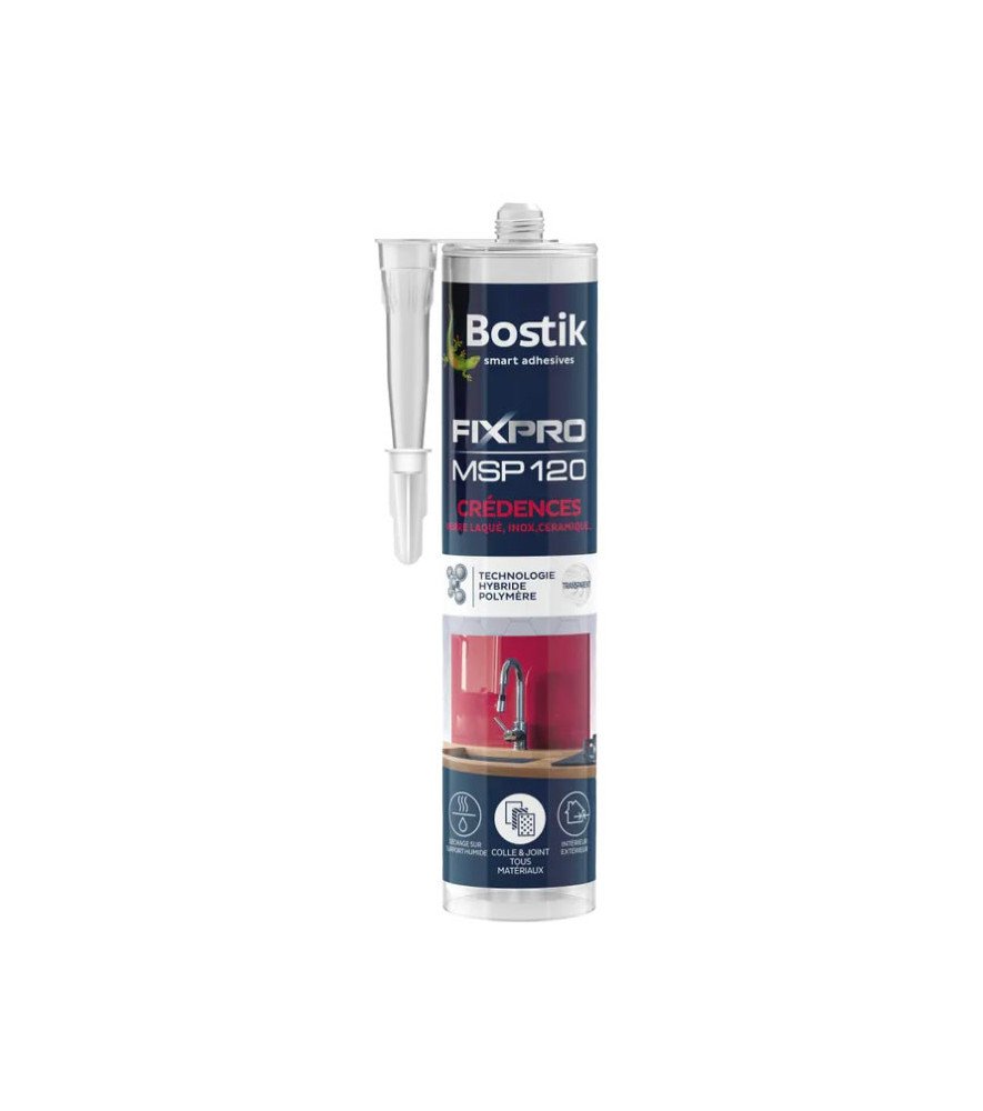 Colle BOSTIK FIX PRO MSP 120 crédences 290ml Colle BOSTIK FIX PRO MSP 120 crédences 290ml
